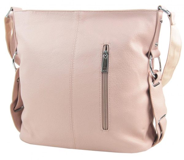 Ružová moderná crossbody dámska kabelka 67-MH