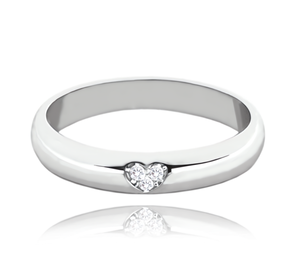 MINET+ Strieborný snubný prsteň s bielymi zirkónmi veľkosť 49