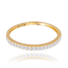 MINET Zlatý prsteň s bielymi zirkónmi Au 585/1000 veľkosť 62 - 1