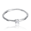 MINET Strieborný snubný prsteň s bielym zirkónom veľkosť 55