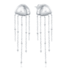 MINET Strieborné náušnice medúzy