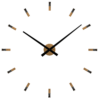VLAHA Dubové nalepovací hodiny MINIMAL s kameny vyrobené v Čechách ⌀84cm