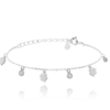 MINET Stříbrný náramek s drobnými čtyřlístky