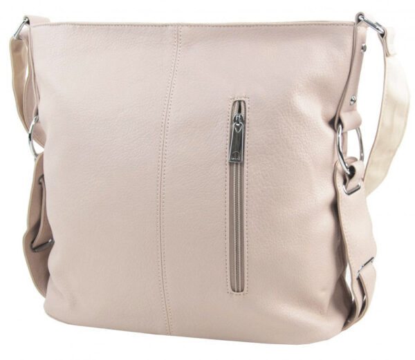 Jemne marhuľová moderná crossbody dámska kabelka 67-MH