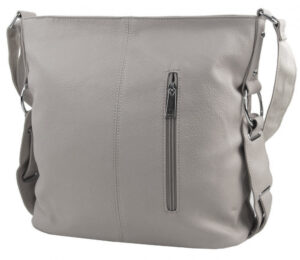 Šedá moderná crossbody dámska kabelka 67-MH