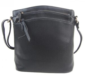 Tmavo šedá dámska crossbody kabelka so zlatými doplnkami