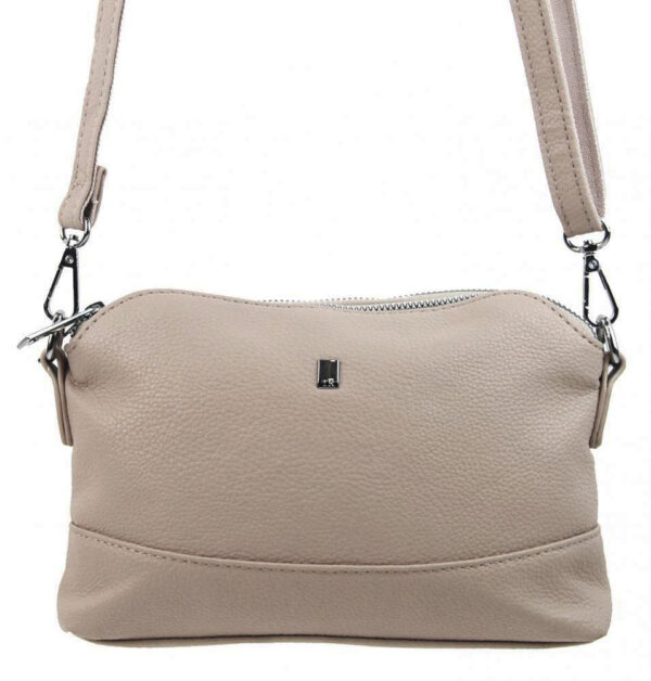 Latté hnedá crossbody dámska kabelka s tromi oddielmi 5414-BB